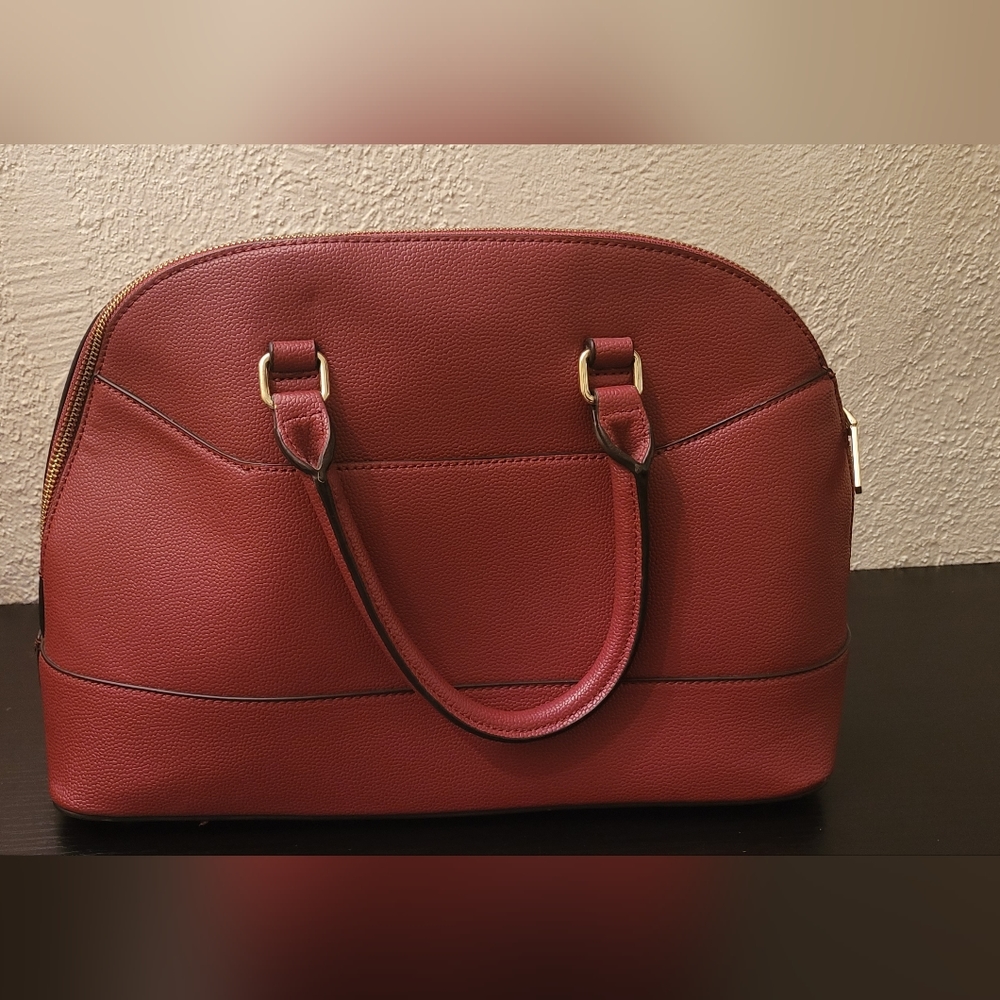 Anne Klein Women's Handbag Dome Satchel Red - Picture 4 of 10